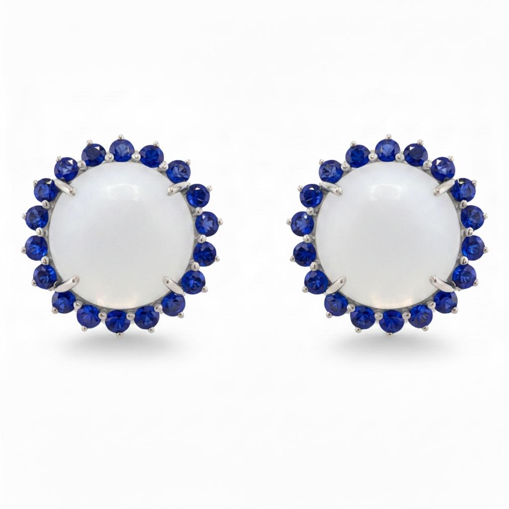 Oscar Heyman Cats Eye Moonstone Earrings