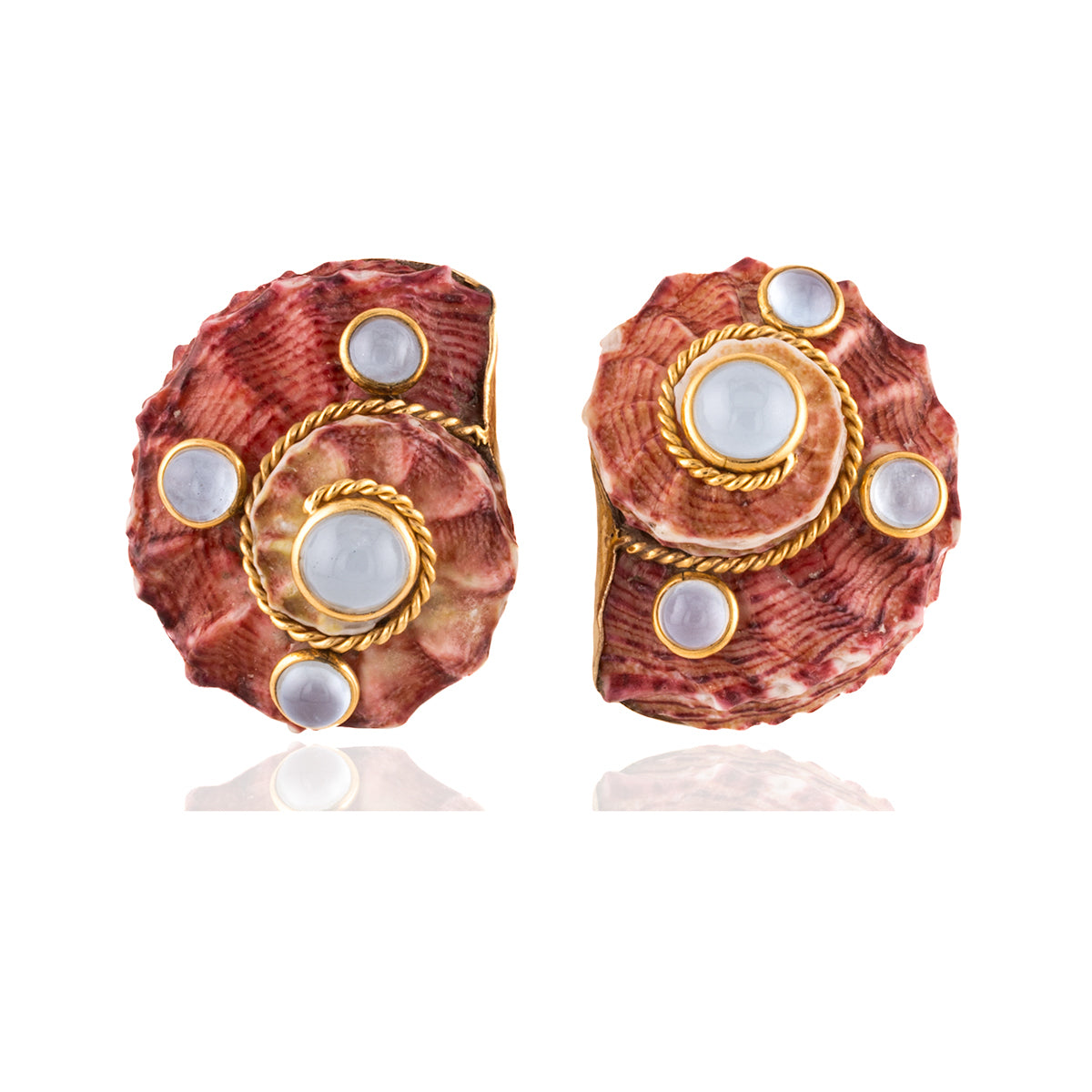 "MAZ" 14k Pink Shell Earrings
