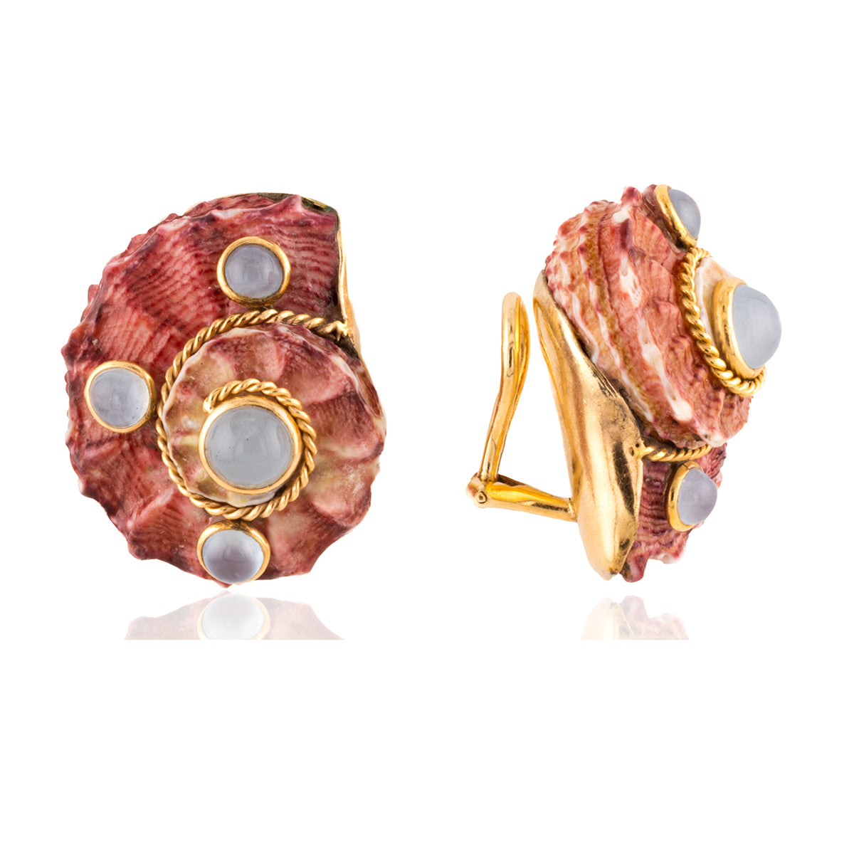 "MAZ" 14k Pink Shell Earrings