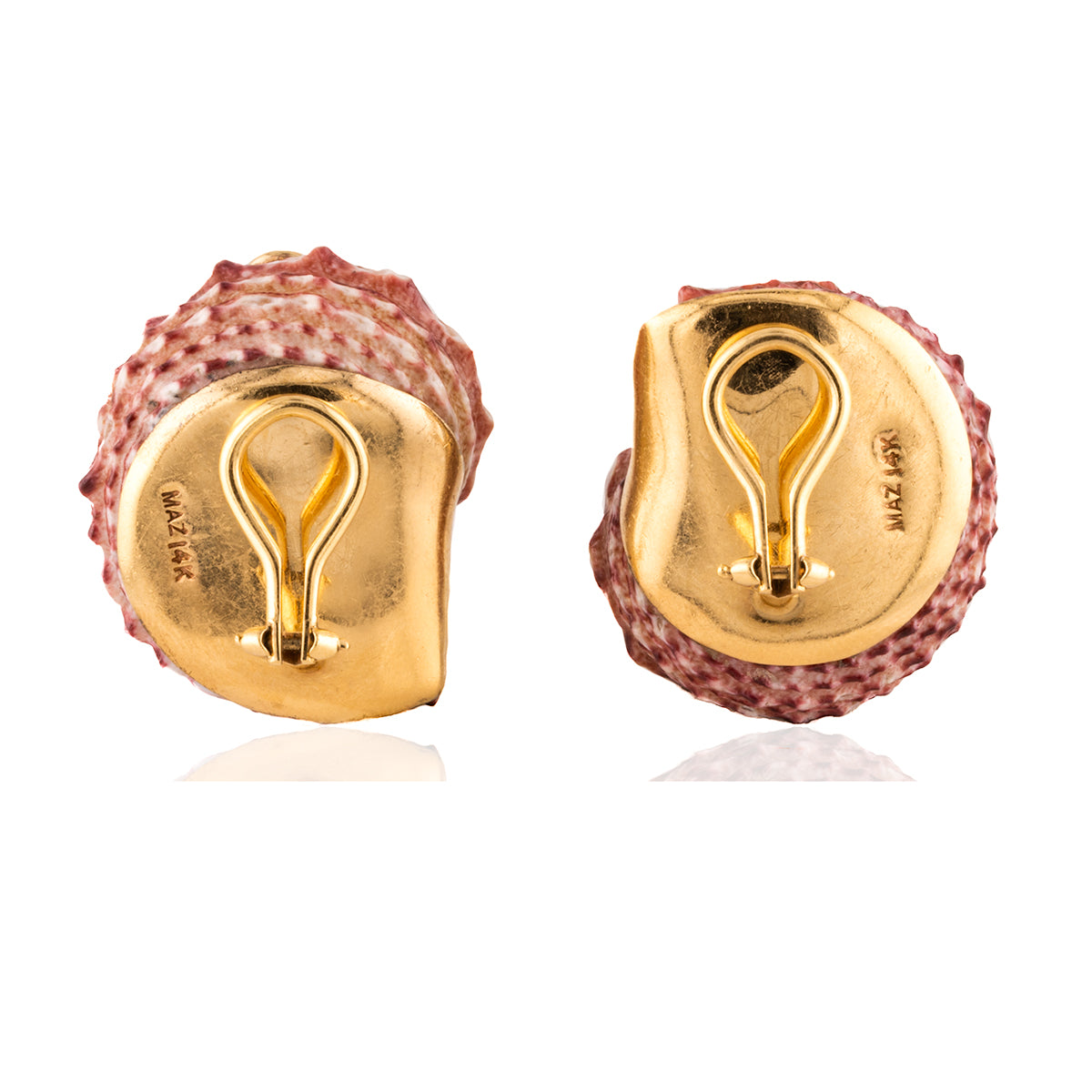 "MAZ" 14k Pink Shell Earrings