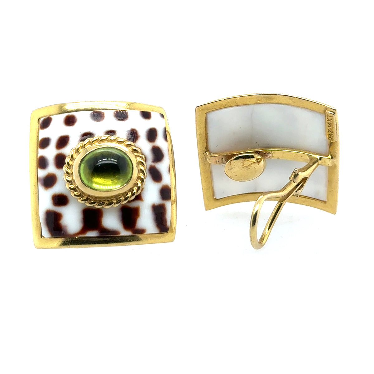 "MAZ" 14k Enamel Earrings