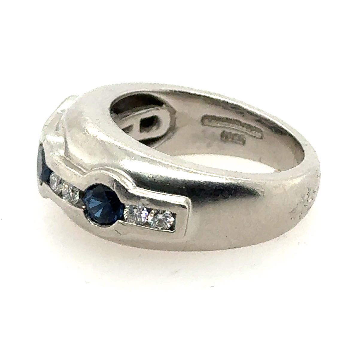 Kieselstein Cord Blue Sapphire Diamond Platinum Ring
