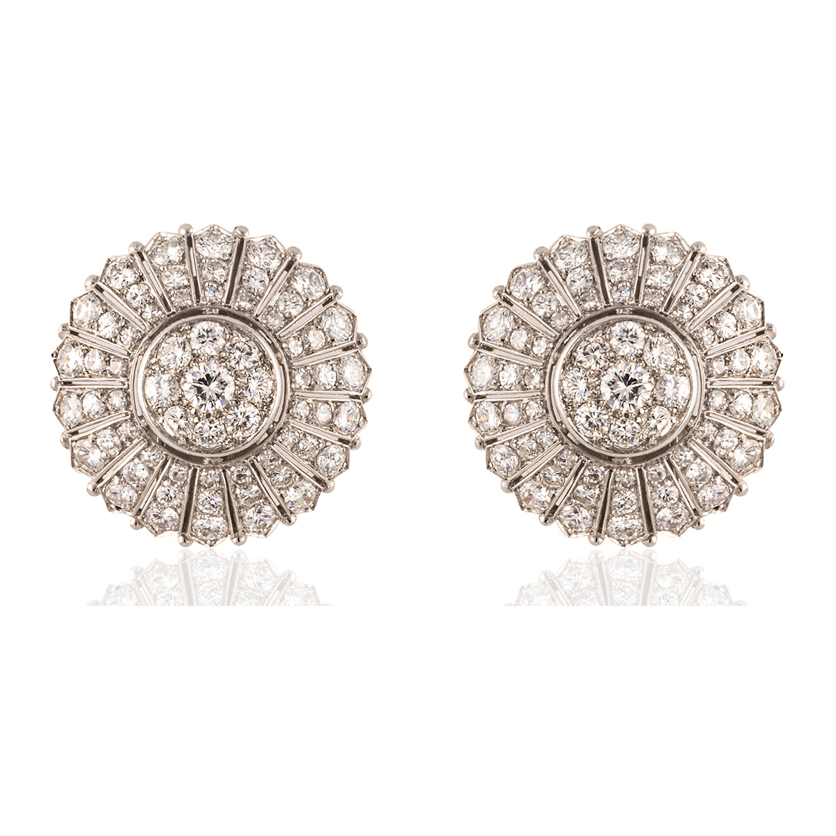 French Platinum Earrings