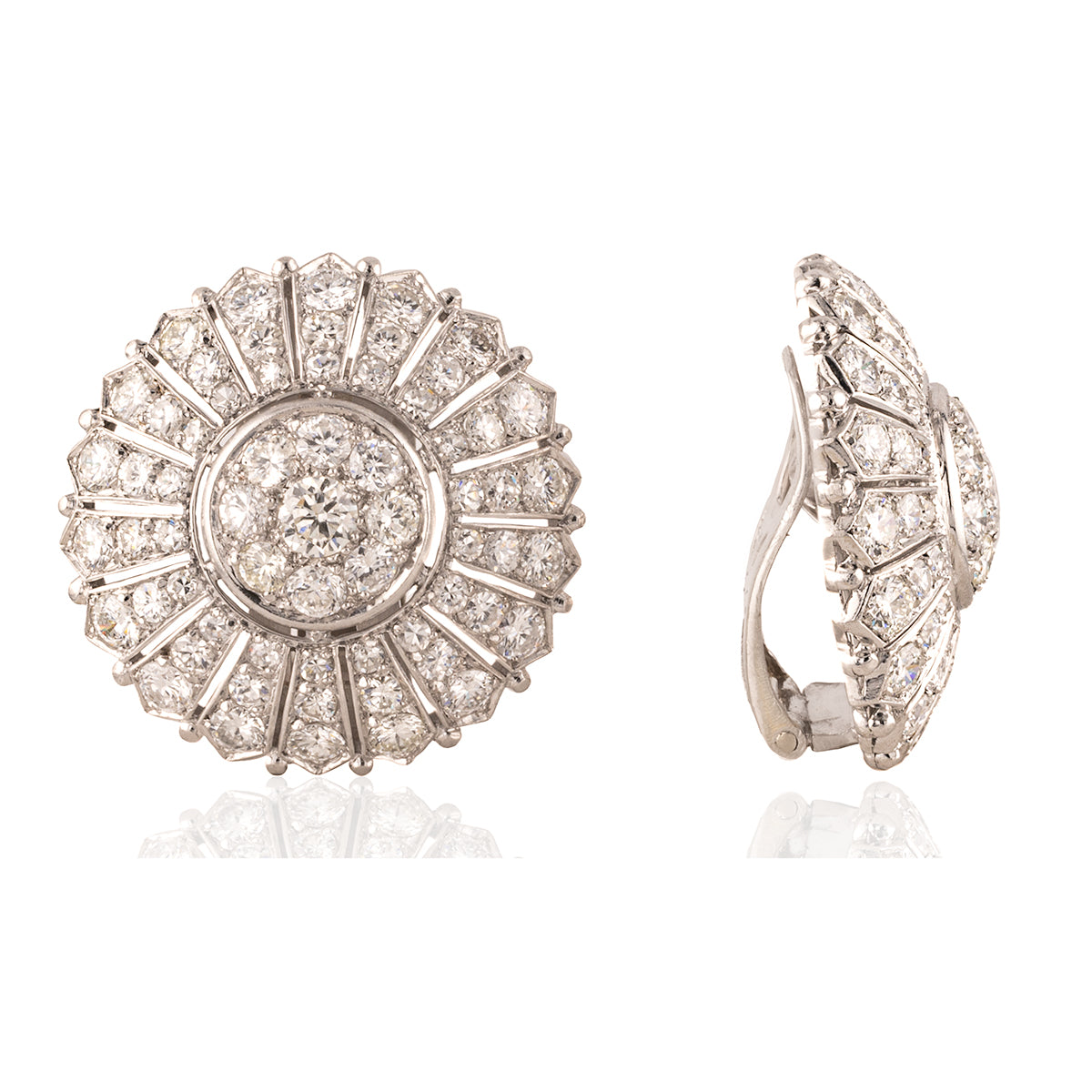 French Platinum Earrings