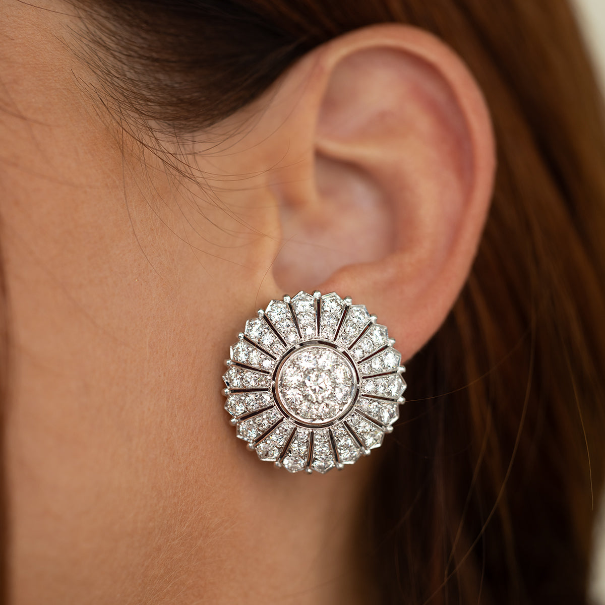 French Platinum Earrings