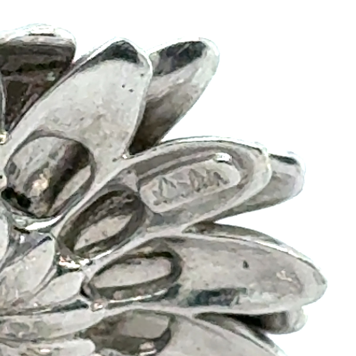 Platinum Diamond Flower Earrings