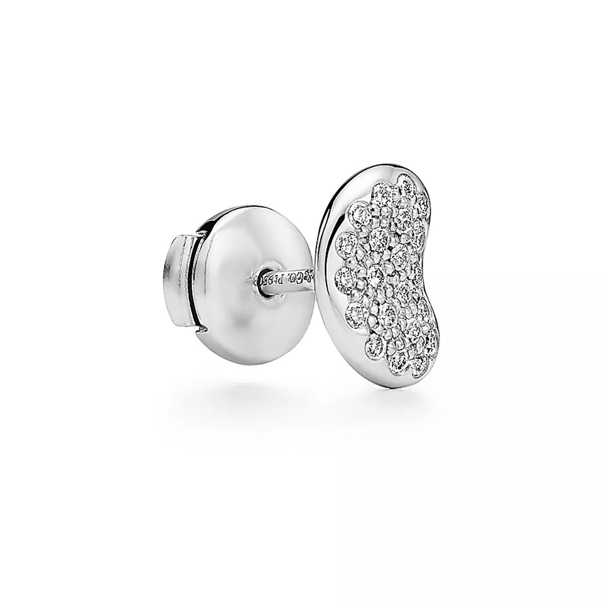 Platinum Tiffany & Co "Elsa Peretti" Bean Design Earrings