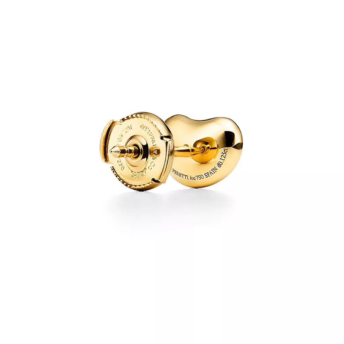 18k Tiffany & Co "Elsa Peretti" Bean Design Earrings