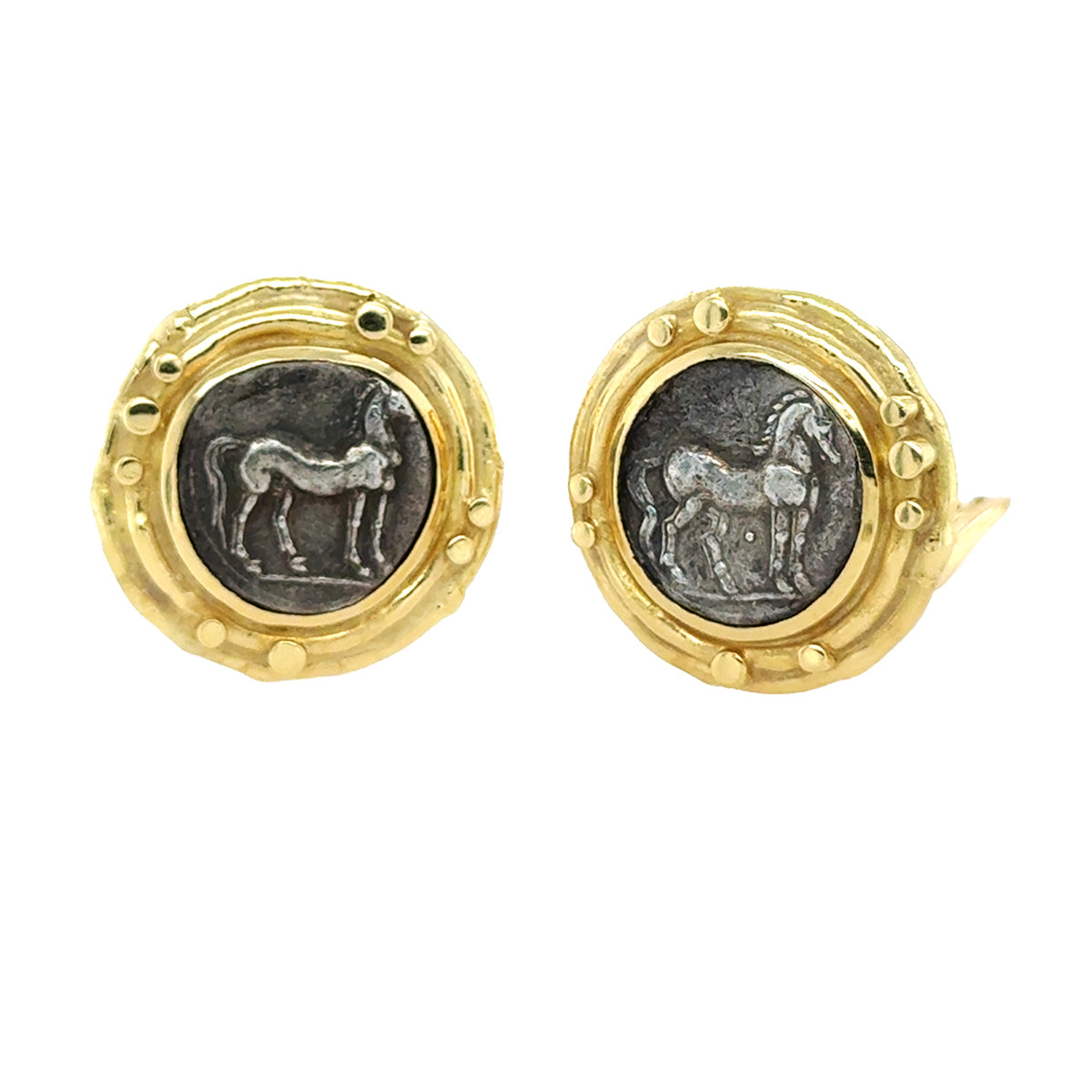 18k Piero Alessandro Fedi Ancient Coin Earrings.