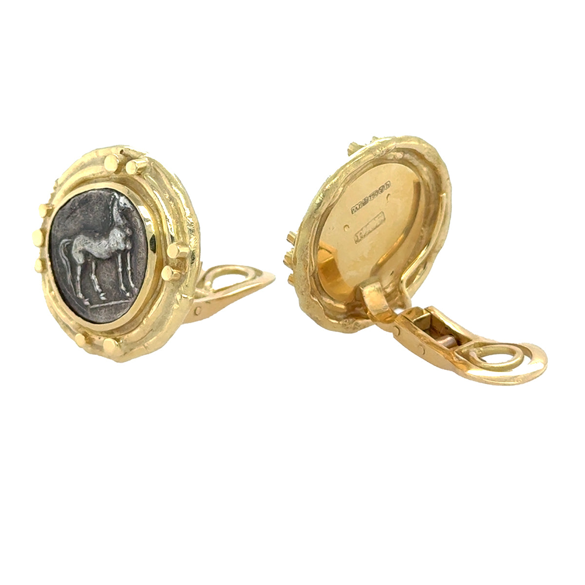 18k Piero Alessandro Fedi Ancient Coin Earrings.