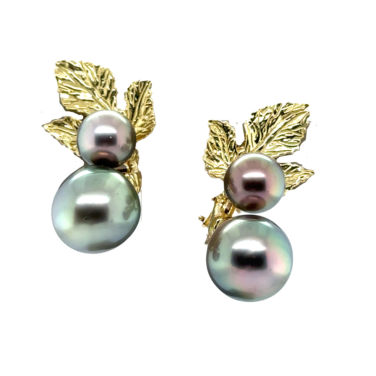 18k Tahitian Pearl Earrings