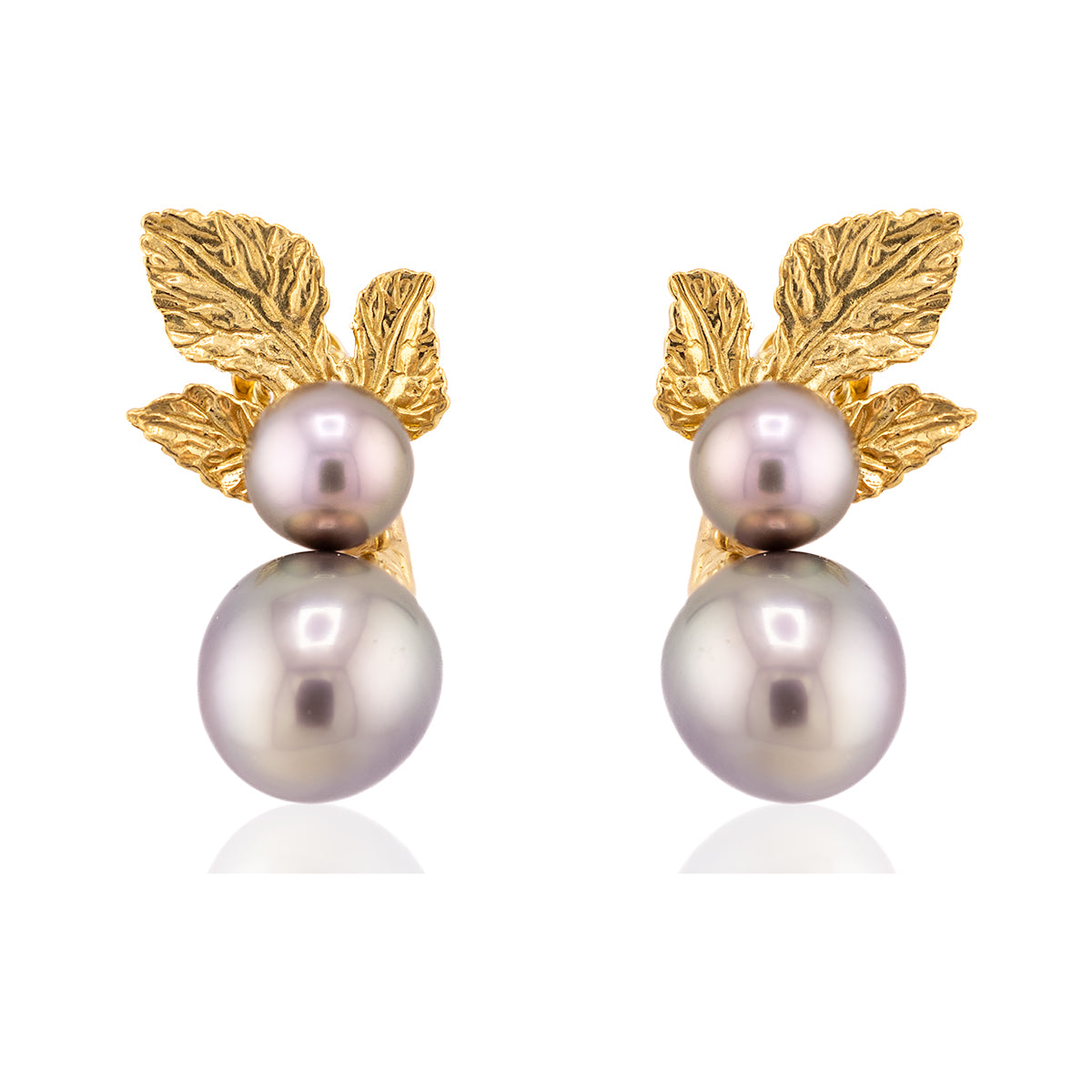 18k Tahitian Pearl Earrings