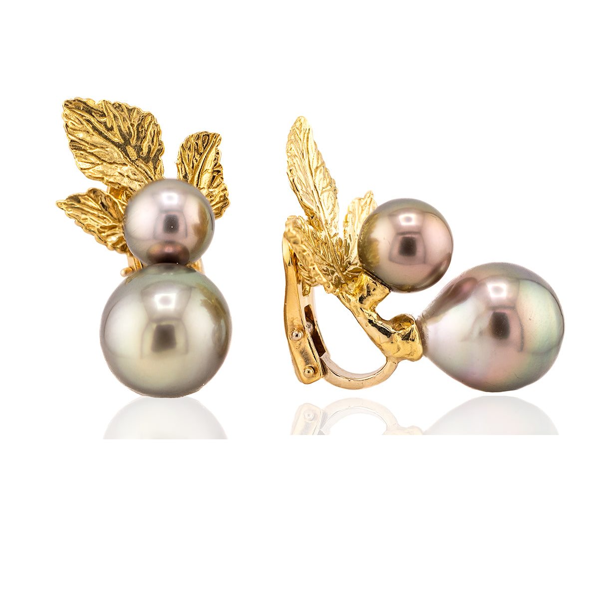 18k Tahitian Pearl Earrings