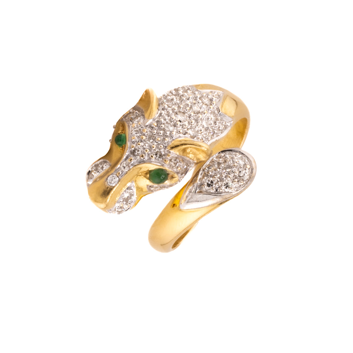 18k Panther Ring