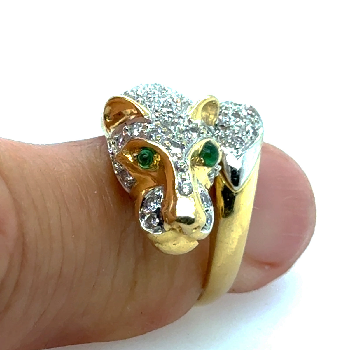 18k Panther Ring