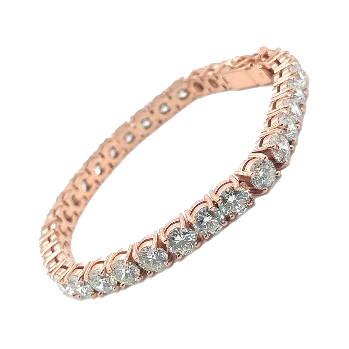 Rose Gold 37.58 Carat Diamond Bracelet