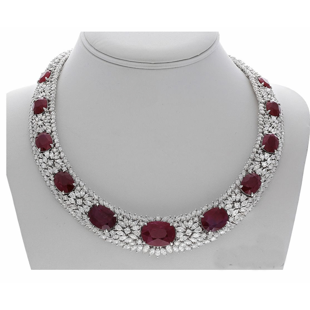 Magnificient 110.72 Carat Ruby Necklace
