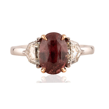 GIA Unheated Padparadscha Sapphire Ring