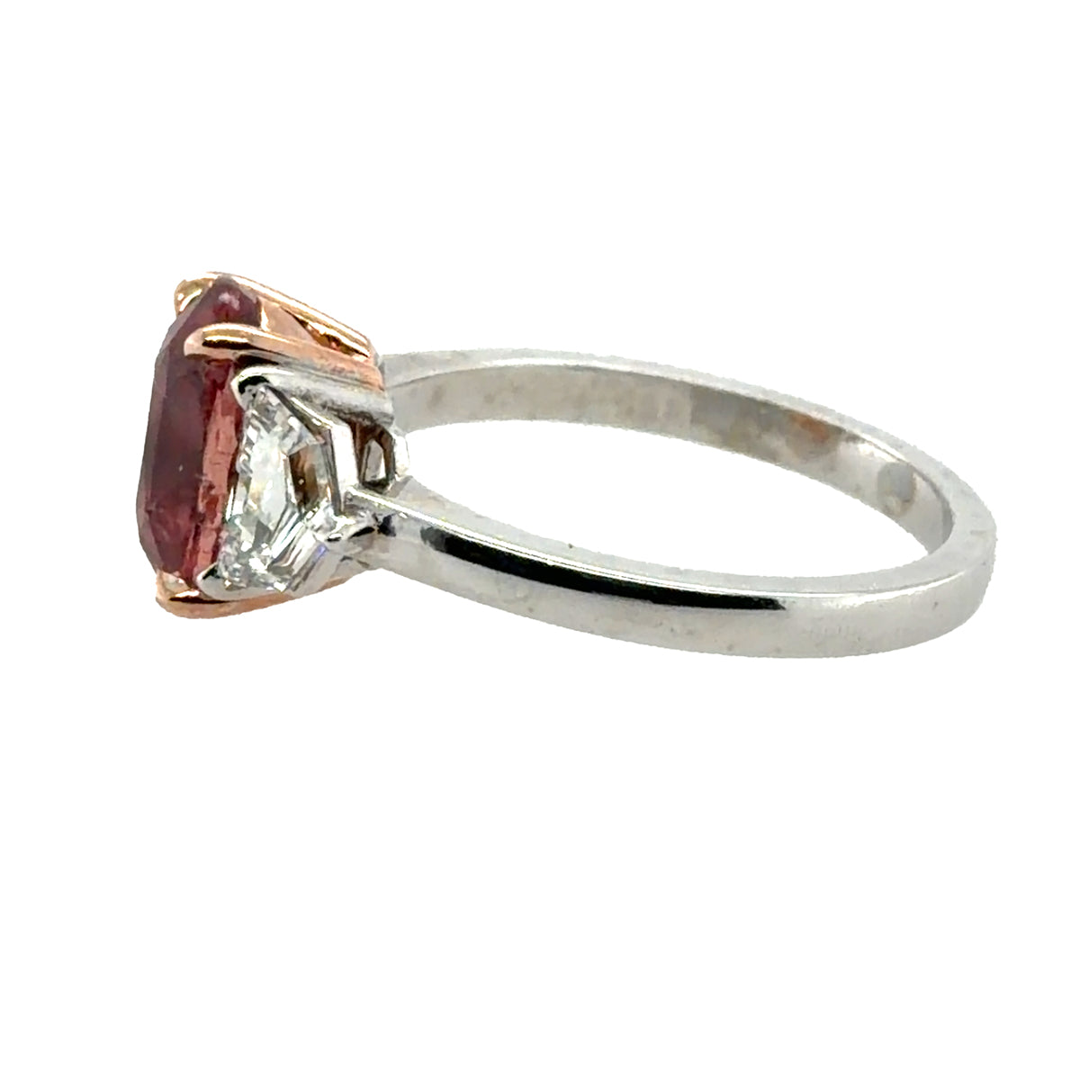 GIA No Heat Padparadscha Sapphire Ring