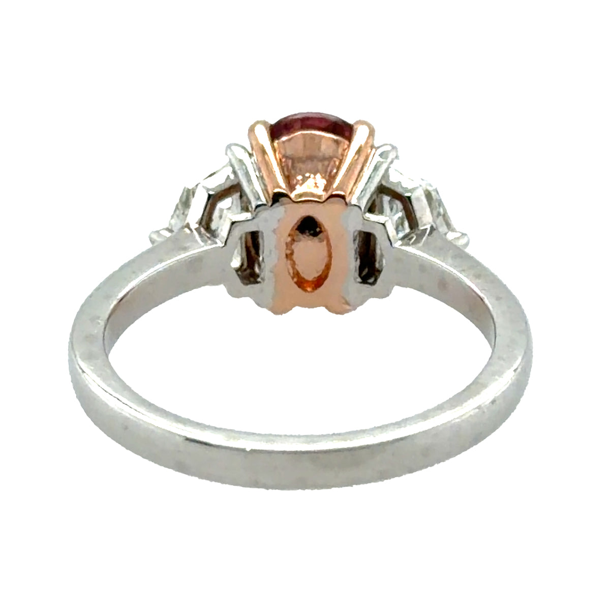 GIA No Heat Padparadscha Sapphire Ring