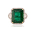 16.85 Carat Platinum Emerald Ring