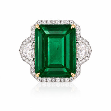 16.85 Carat Platinum Emerald Ring