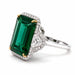 16.85 Carat Platinum Emerald Ring