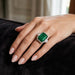 16.85 Carat Platinum Emerald Ring