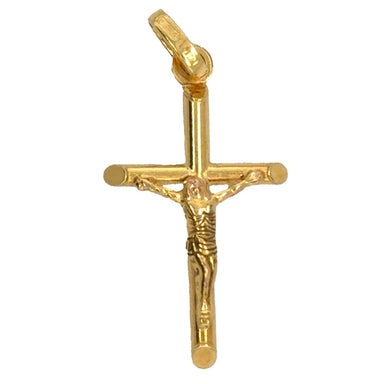 14k Yellow Gold Crucifix Pendant 1.51g