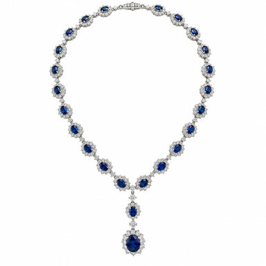 18k Sapphire & Diamond Necklace