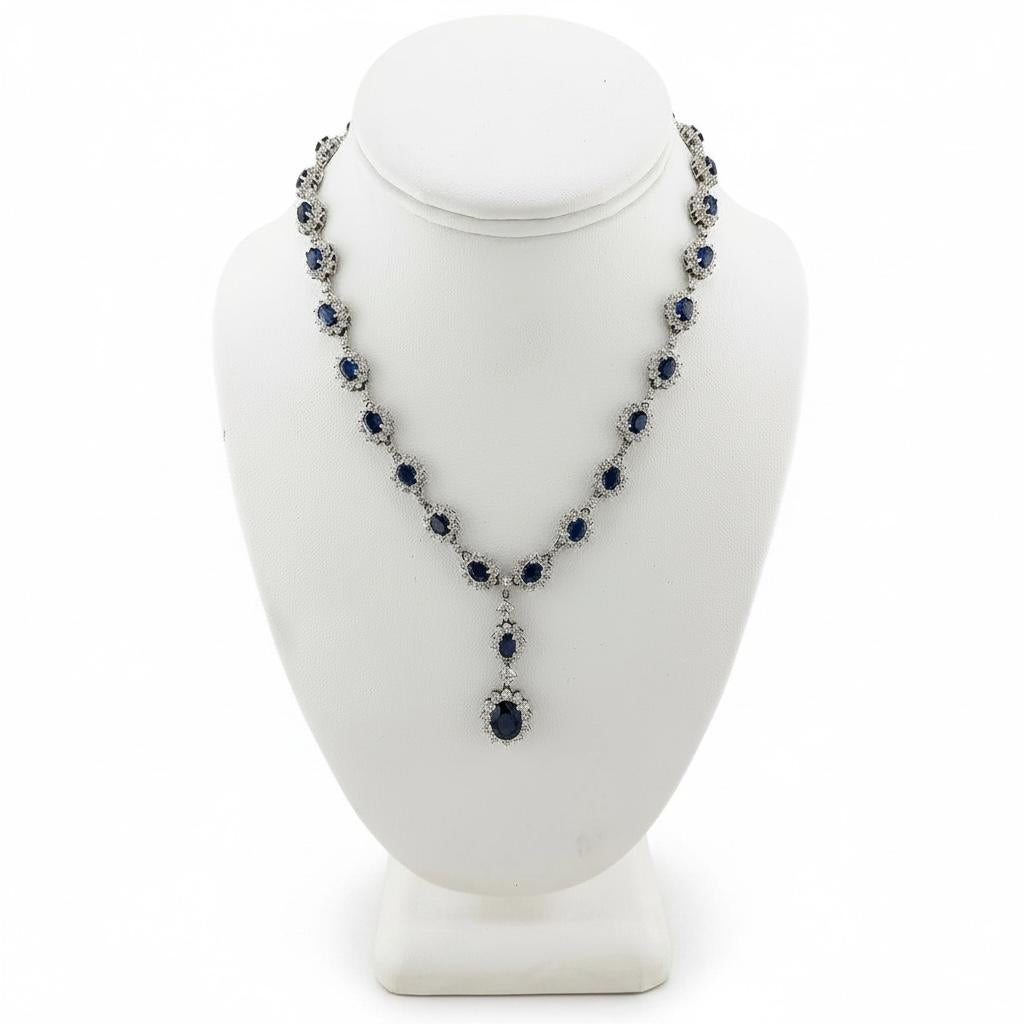 18k Sapphire & Diamond Necklace