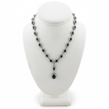 18k Sapphire & Diamond Necklace