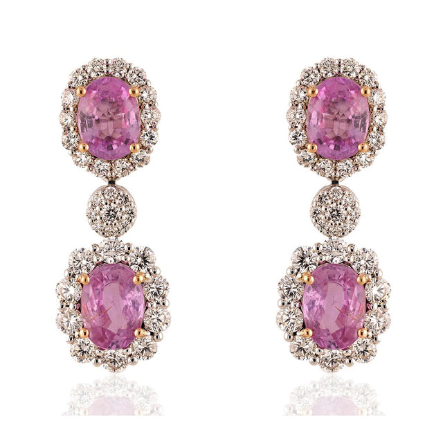 Pink Sapphire Earrings