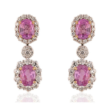 Pink Sapphire Earrings