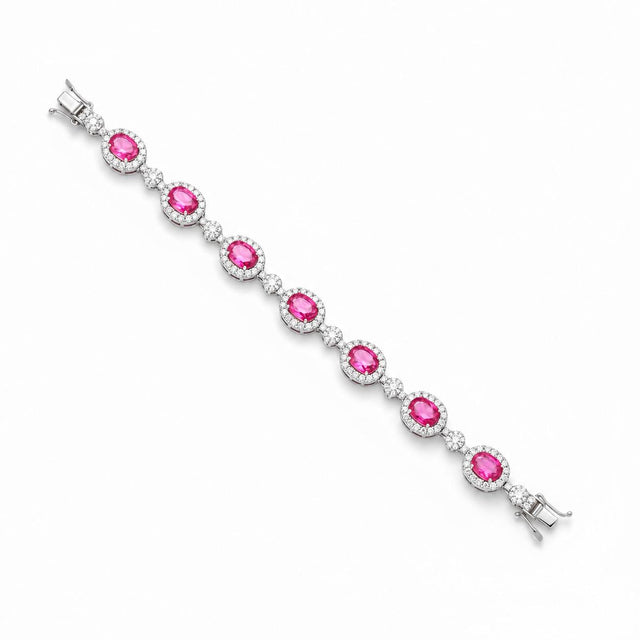 18k Pink Sapphire Bracelet