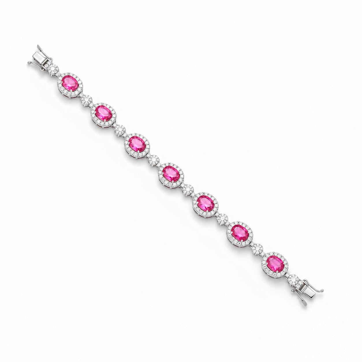 18k Pink Sapphire Bracelet