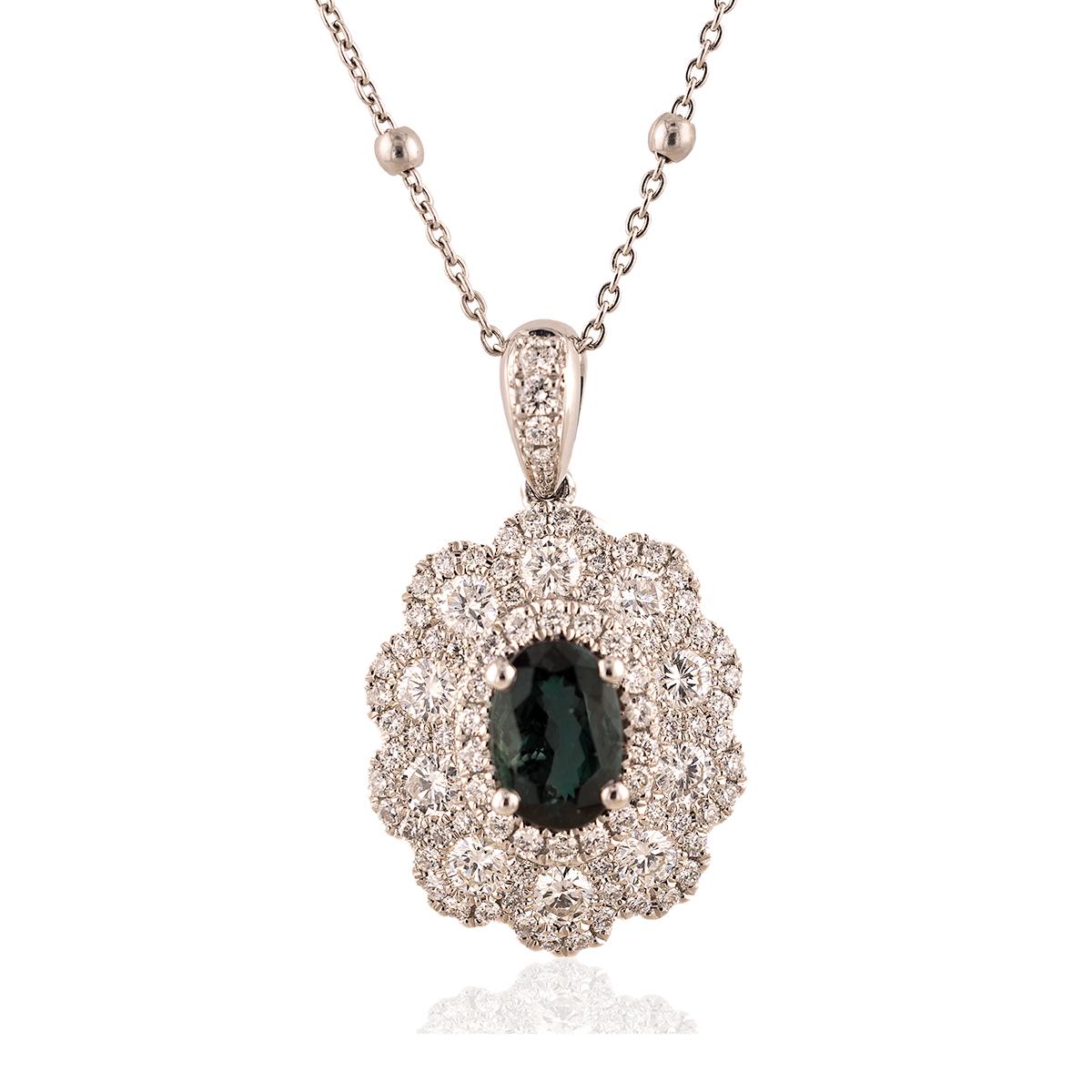 Platinum Brazilian Alexandrite Pendant