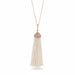 18k Rose gold Pearl Tassle Necklace
