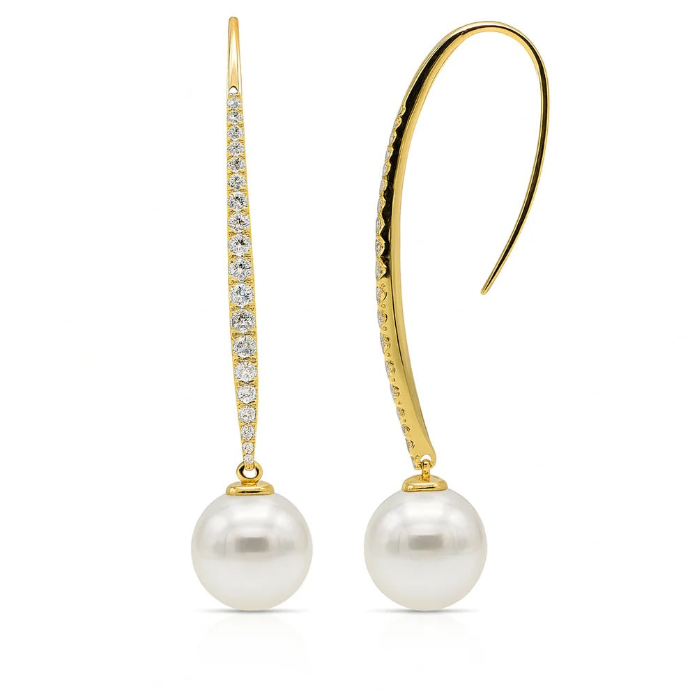 18k Pearl Drop Earrings