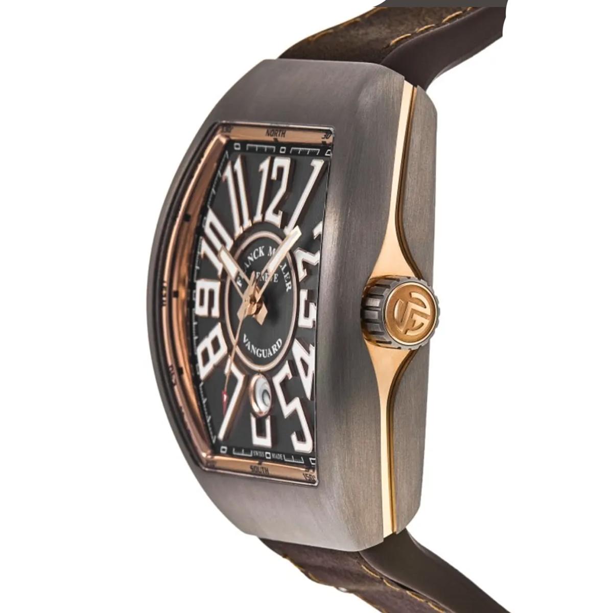 Franck Muller Vanguard Automatic Watch Titanium Rose Gold 44mm