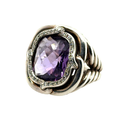 David Yurman Amethyst & Diamond Ring