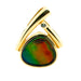 14k Yellow Gold Ammolite Pendant Necklace with Diamond Accent