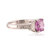 White Gold Ring with Pink Sapphire & Diamond Accents