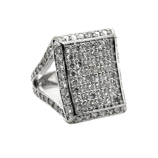 White Gold Cocktail Ring