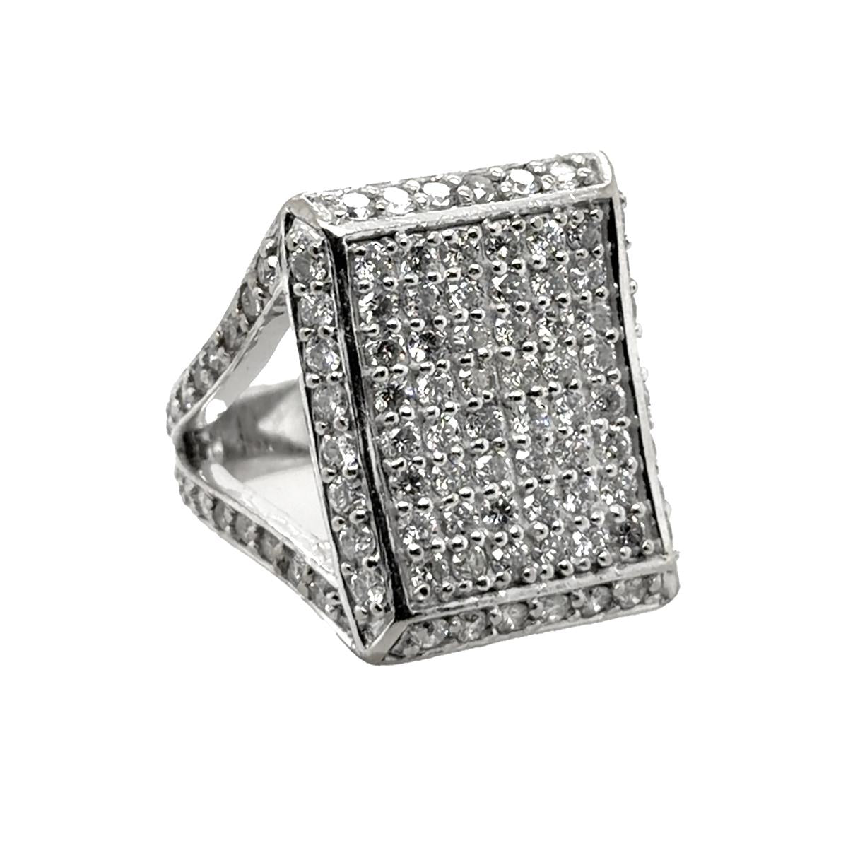 White Gold Cocktail Ring