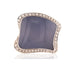 Movado 18k White Gold Ring with Lavender Chalcedony & Diamonds
