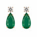18k Gold Emerald Drop Earrings