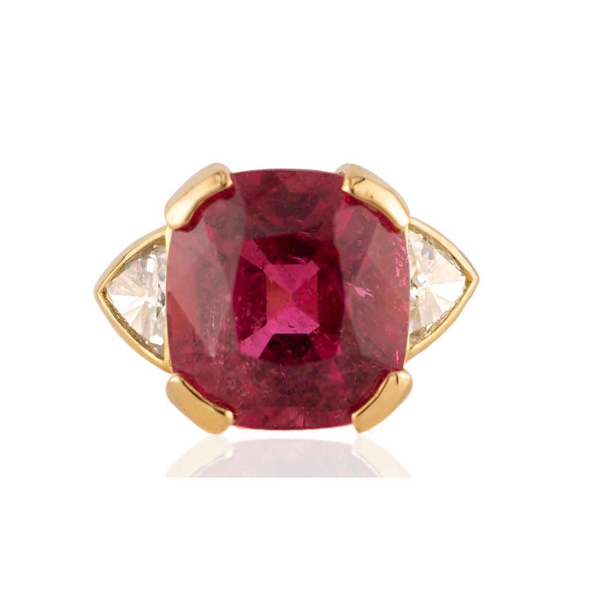 18k Rubellite Tourmaline Ring