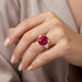 18k Rubellite Tourmaline Ring