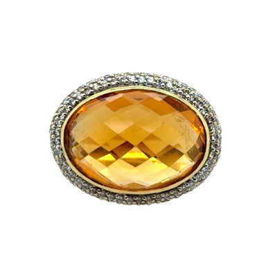 18k David Yurman Citrine & Diamond Ring